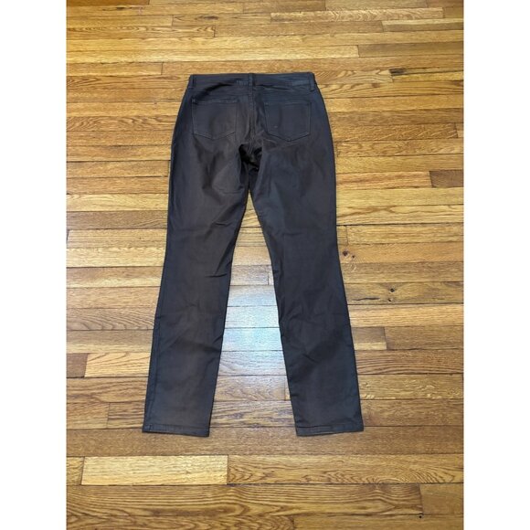 NYDJ Womens Alina Skinny Ankle Leggings Faux Leather Women's Size 12 Brown - Picture 7 of 8